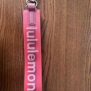 Lululemon Pink Logo Keychain